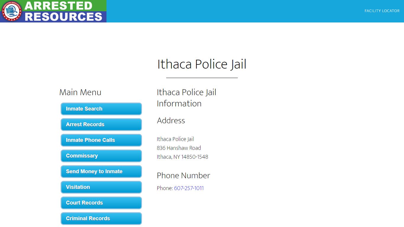 Ithaca Police Jail - Inmate Search - Ithaca, NY - Arrested Resources